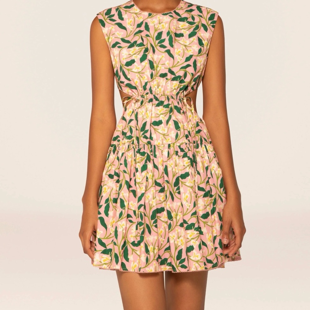 Agua Bendita Sucre Dos Gardenias Rosa Mini Dress—Size XS